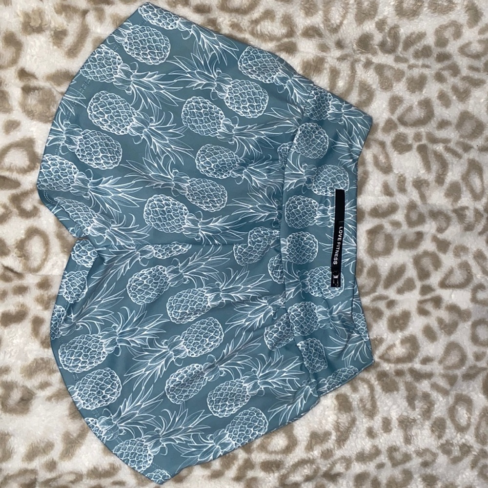 Love Fitness Dusty Blue, and White, with pineapples. NEW!!